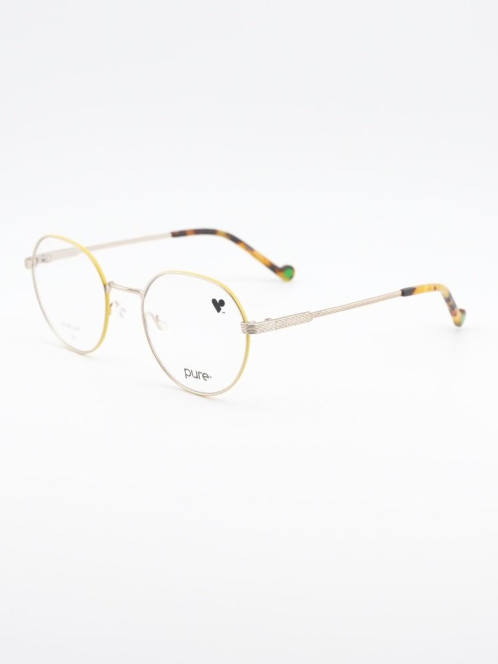 Pure P-5027 718 Eyeglasses Gold 49mm Round Frame